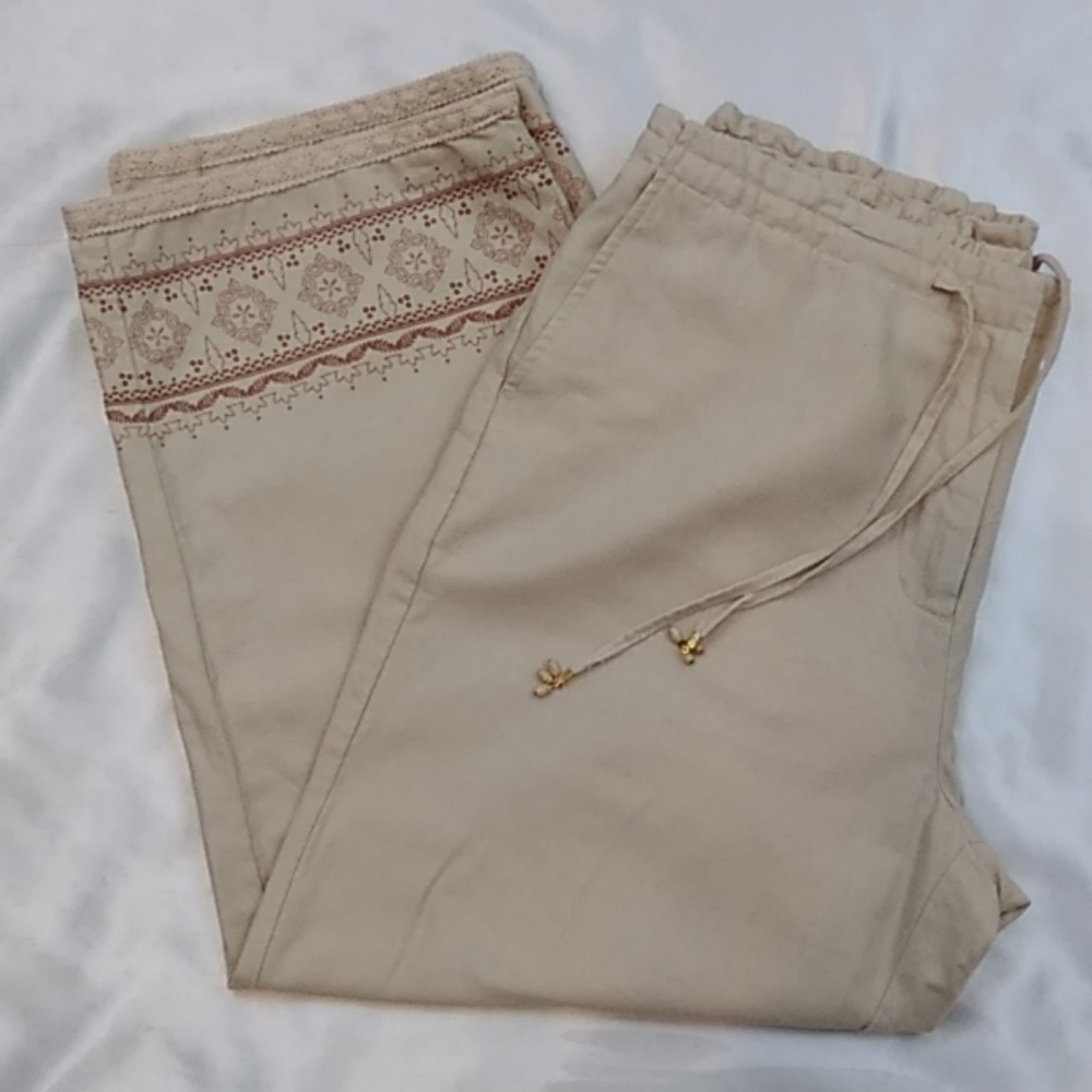 3/$15 Karen Neuburger Linen Cotton Pants